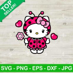 Hello Kitty Ladybug SVG, Hello Kitty SVG, Cute Sanrio Ladybug SVG