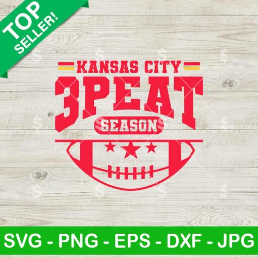 Kansas City Chiefs Three Peat Season SVG