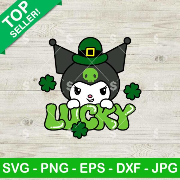 Kuromi Lucky St Patricks Day SVG, Kawaii St Patricks Day SVG, Kuromi Lucky Irish SVG
