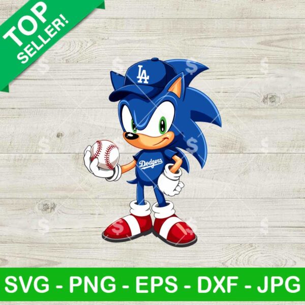 Sonic Baseball Los Angeles Dodgers SVG