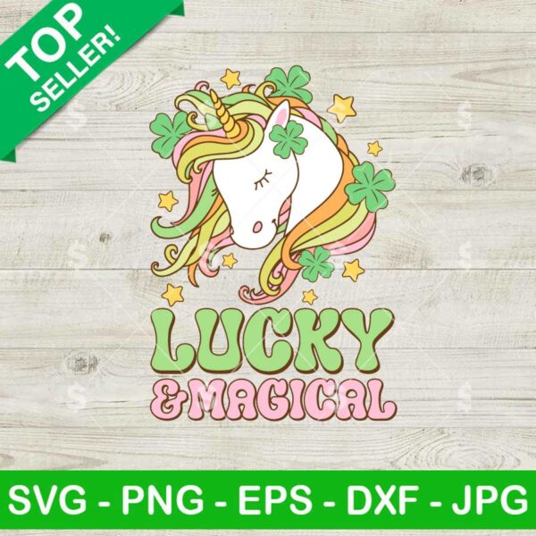 Lucky And Magical Unicorn St Patricks Day SVG