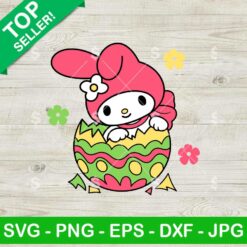 My Melody Easter SVG, My Melody Bunny Easter SVG, Happy Easter Day SVG