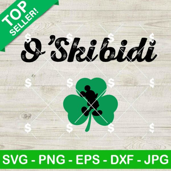 O'skibidi Lucky Shamrock SVG