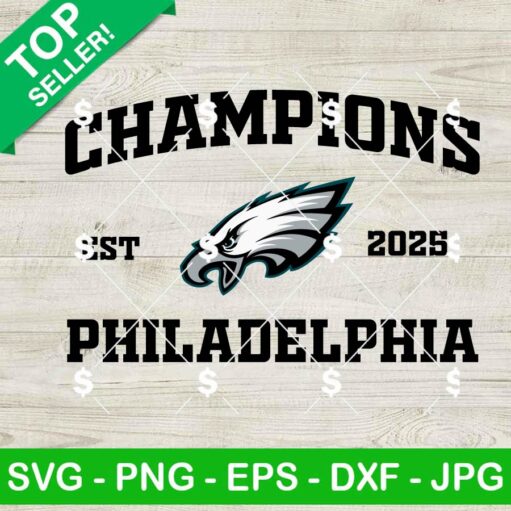 Philadelphia Eagles Champions 2025 SVG