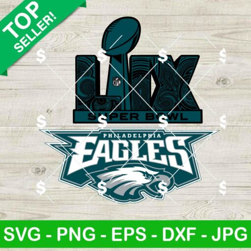 Philadelphia Eagles Super Bowl 2025 SVG