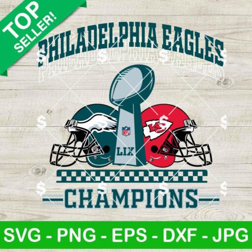 Philadelphia Eagles Super Bowl LIX Champions SVG