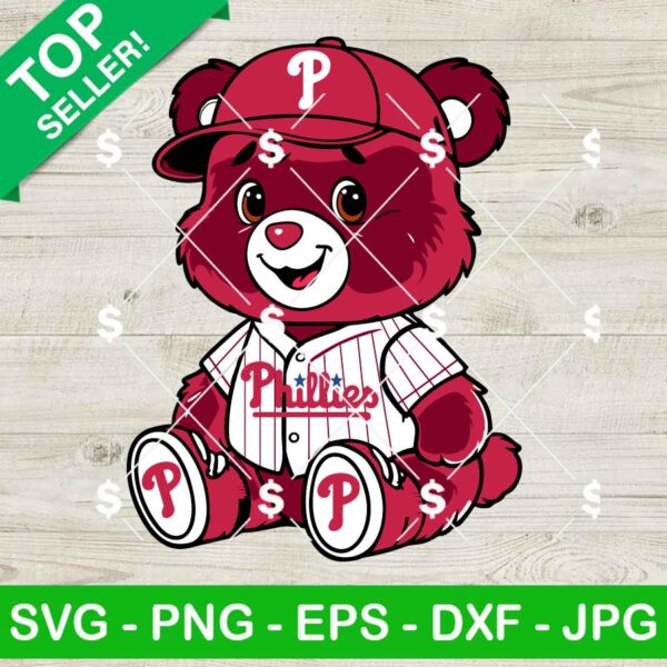 Philadelphia Phillies Care Bears Baseball SVG, Care Bears Baseball MLB SVG
