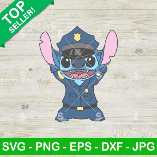 Police Officer Stitch US SVG