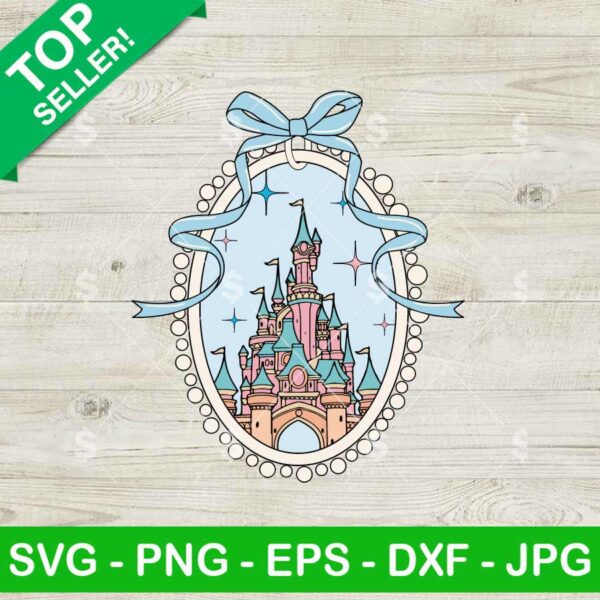Retro Princess Magical Castle Bow SVg