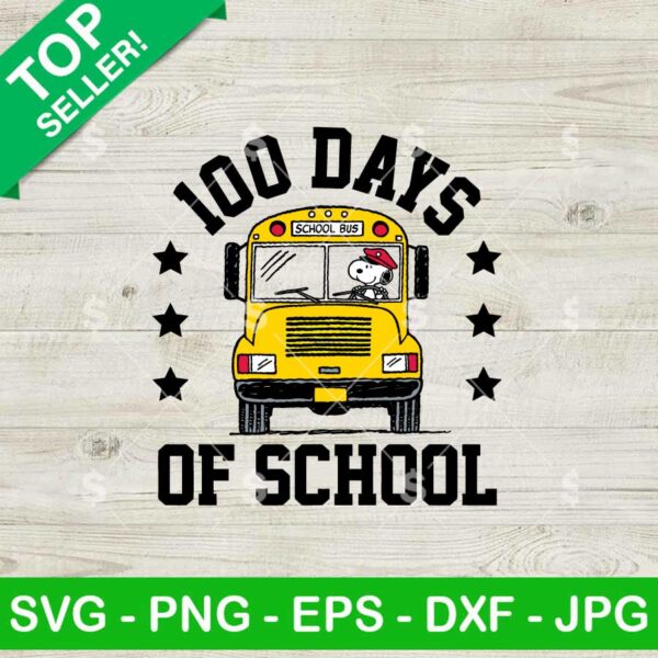 Snoopy 100 Days Of School SVG