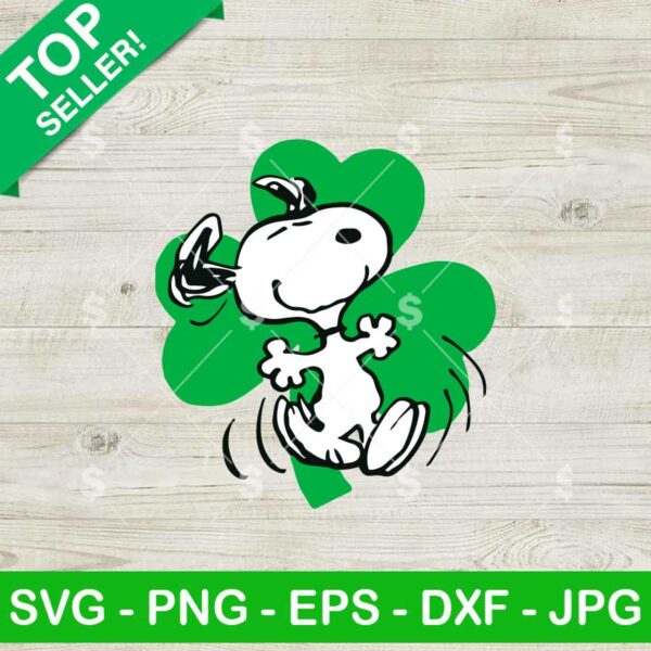 Snoopy Lucky St Patricks Day SVG, Snoopy St Patricks Day SVG, Snoopy Lucky Shamrock SVG
