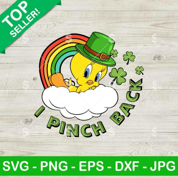 St Patrick's Day Looney Tunes SVG, I Pinch Back SVG, Looney Tunes Lucky Shamrock SVG