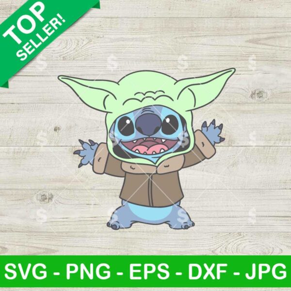 Stitch Baby Yoda Grogu SVG