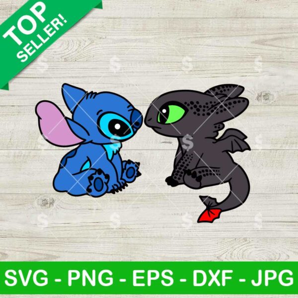 Toothless And Baby Stitch SVG
