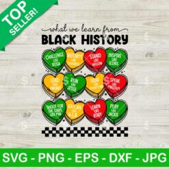 What We Learn From Black History SVG, Black History Heart SVG, African American Juneteenth SVG