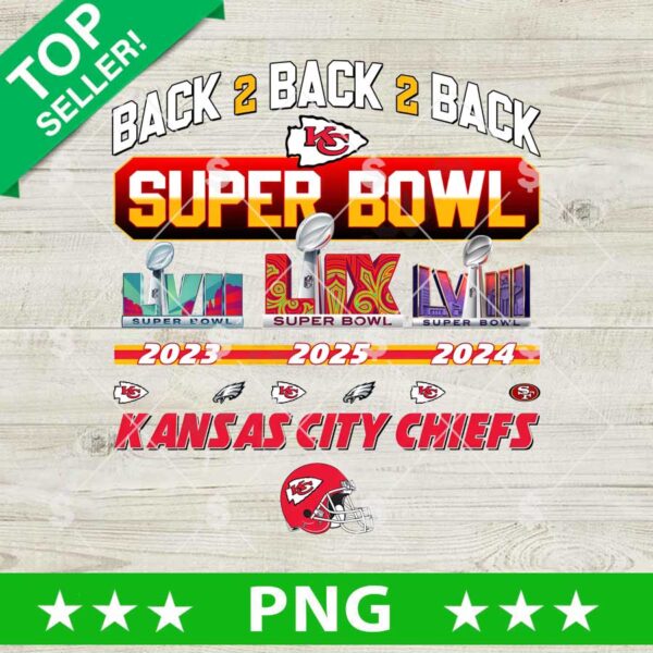 Back Back Back Kansas City Chiefs Super Bowl PNG
