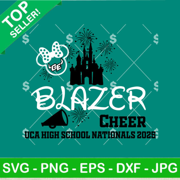 Blazer Cheer UCA Nationals 2025 Disney Castle SVG, UCA Nationals 2025 SVG, Blazer Cheer UCA 2025