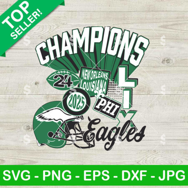 Champions Philadelphia Eagles 2025 SVG