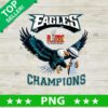Eagles Mascot LIX Super Bowl Champions PNG