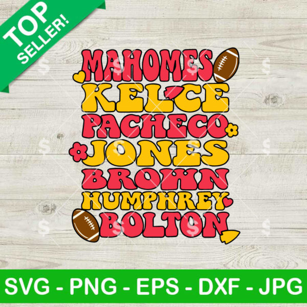 Mahomes Kelce Jones SVG