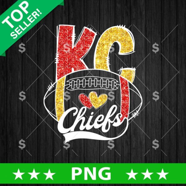 Glitter Kansas City Chiefs Football PNG