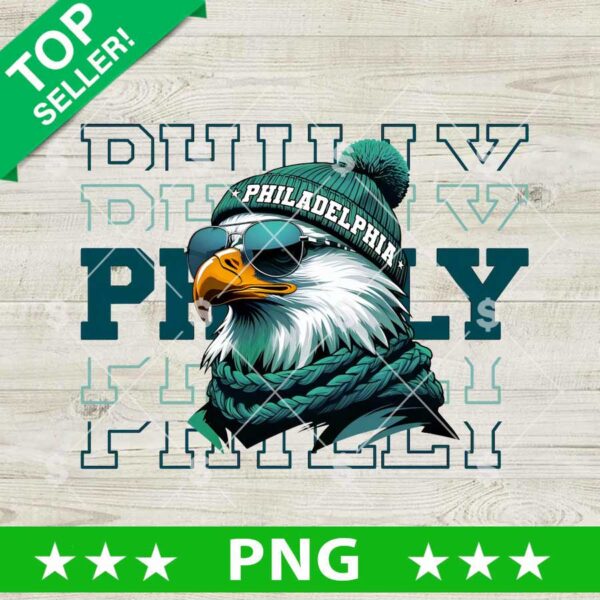 Philadelphia Eagles Football Mascot PNG, Philadelphia Philly PNG, Eagles with Sunglasses Sublimation PNG