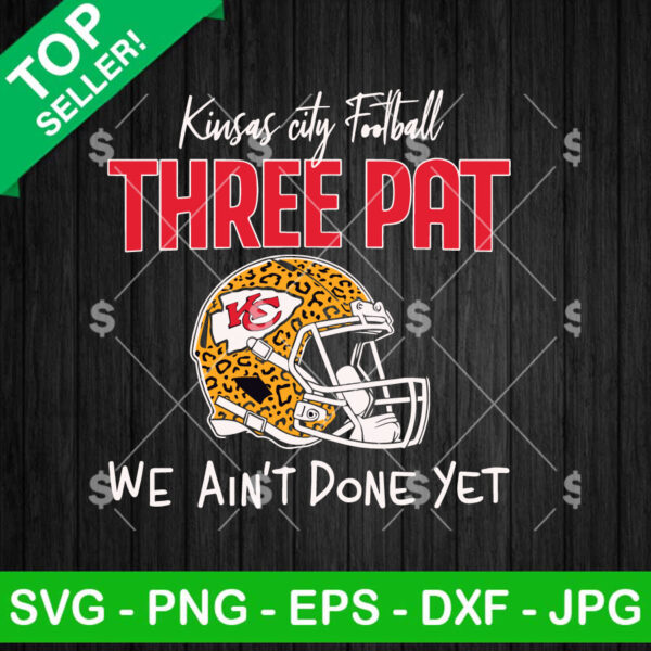 Kansas City Football Three Pat SVG