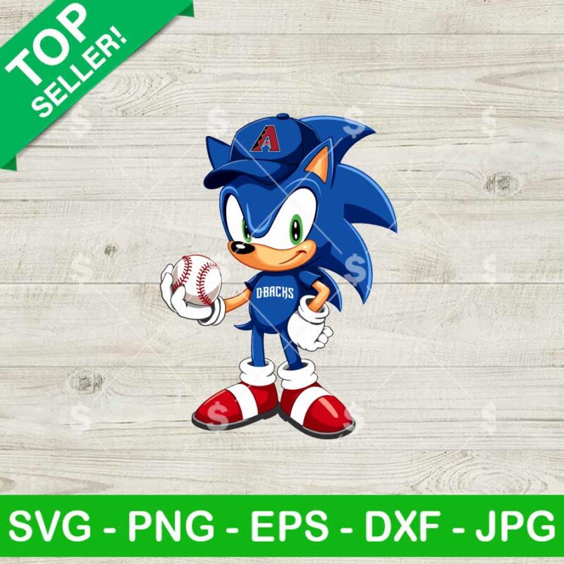 Sonic Baseball Arizona Diamondbacks SVG, Sonic MLB Baseball SVG, Arizona Diamondbacks Team SVG