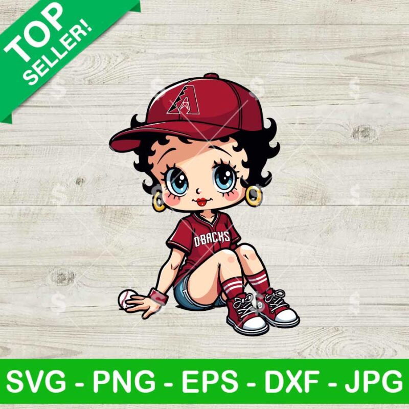 Arizona Diamondbacks Betty Boop Baseball MLB SVG