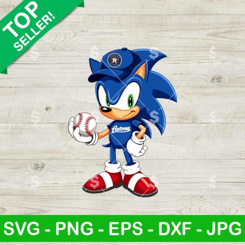 Houston Astros Sonic Baseball SVG, Sonic MLB Baseball SVG, Sonic Baseball Team SVG