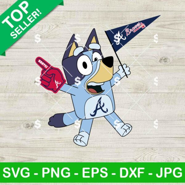 Atlanta Braves Bluey Baseball SVG