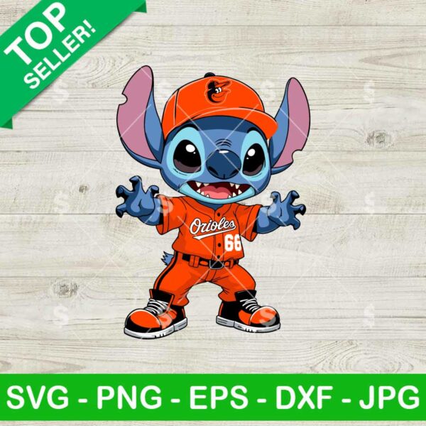 Baltimore Orioles Disney Stitch SVG
