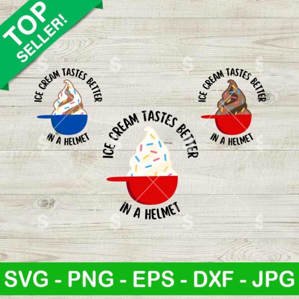 Baseball Ice Cream Tastes Better in Helmet SVG