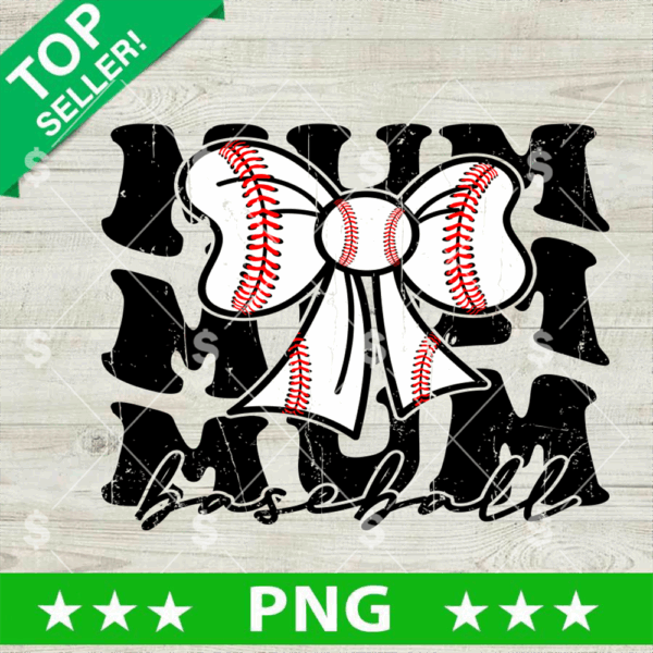 Baseball Mum PNG, Vintage Baseball Mother Game Day PNG, Mama Coquette Bow Sublimation PNG