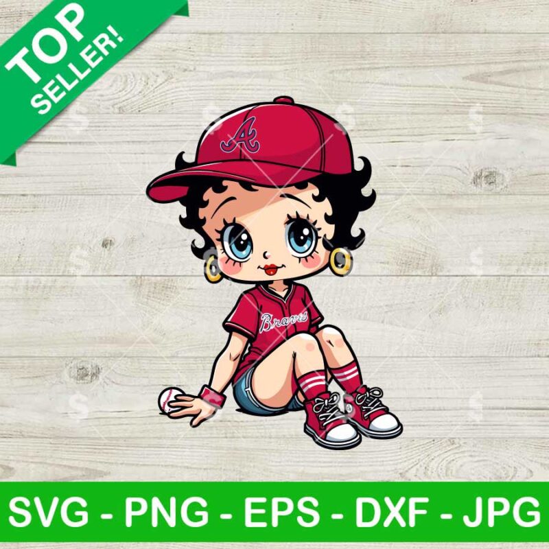 Betty Boop Atlanta Braves Baseball MLB SVG