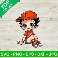 Betty Boop Baltimore Orioles Baseball MLB SVG, Betty Boop Girl Baseball MLB SVG