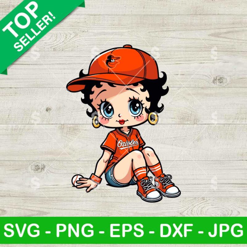 Betty Boop Baltimore Orioles Baseball MLB SVG