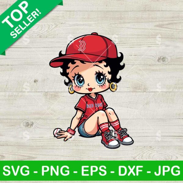 Betty Boop Boston Red Sox Baseball MLB SVG