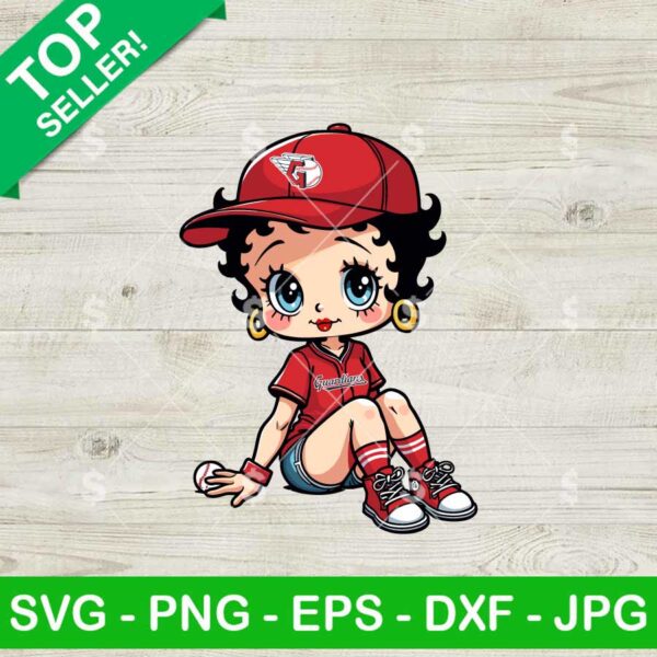 Betty Boop Cleveland Guardians Baseball MLB SVG, Cleveland Guardians Girl Baseball MLB SVG