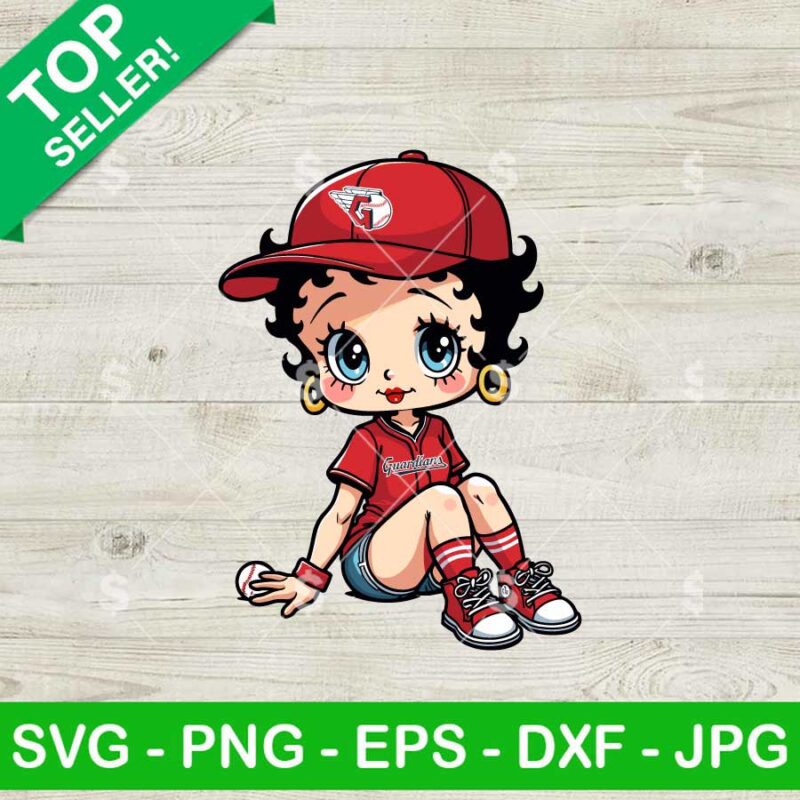 Betty Boop Cleveland Guardians Baseball MLB SVG