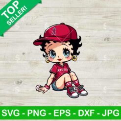 Betty Boop Los Angeles Angels Baseball SVG