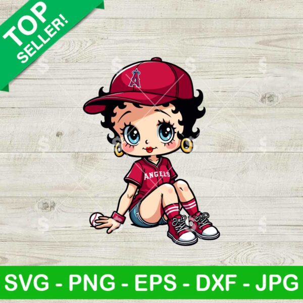 Betty Boop Los Angeles Angels Baseball SVG