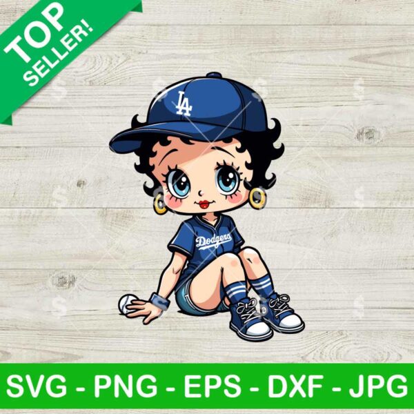Betty Boop Los Angeles Dodgers Baseball SVG