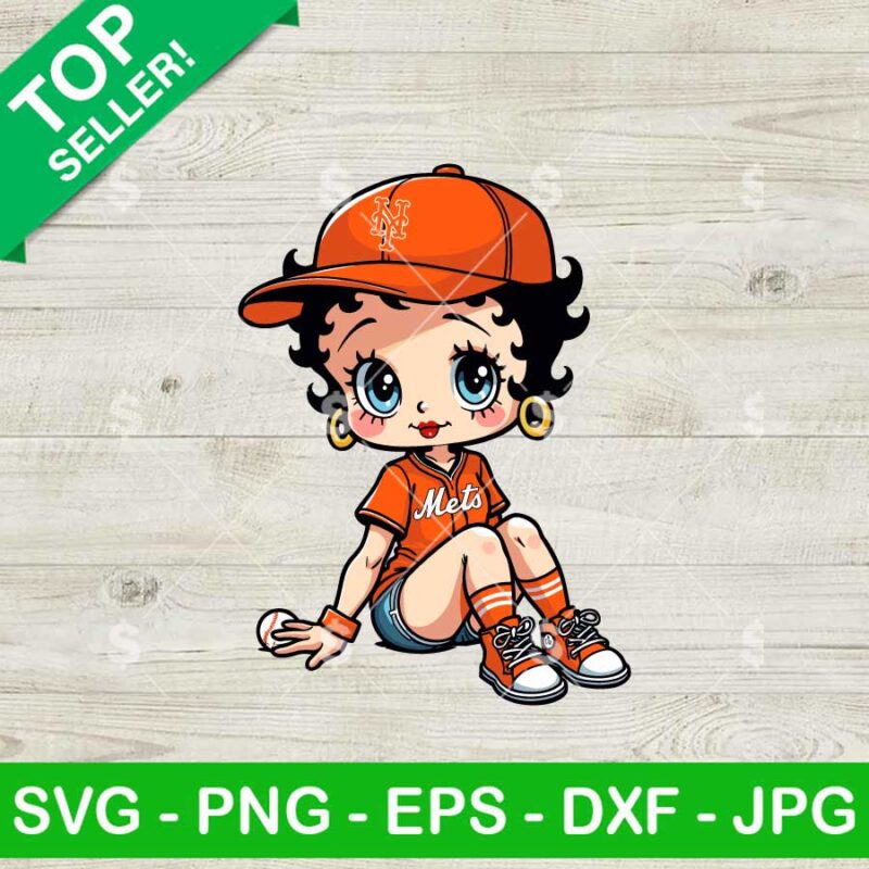 Betty Boop New York Mets Baseball Team SVG