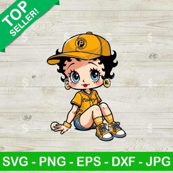 Betty Boop Pittsburgh Pirates Baseball Team SVG