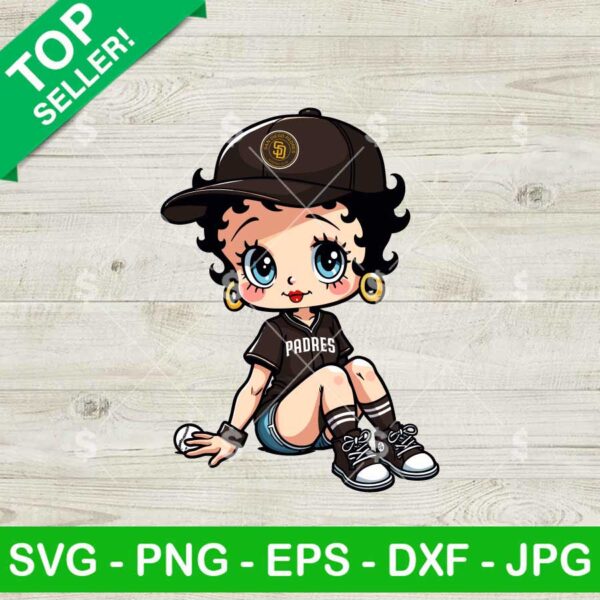 Betty Boop San Diego Padres Baseball Team SVG