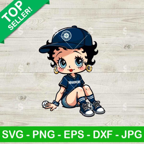 Betty Boop Seattle Mariners Baseball Team SVG