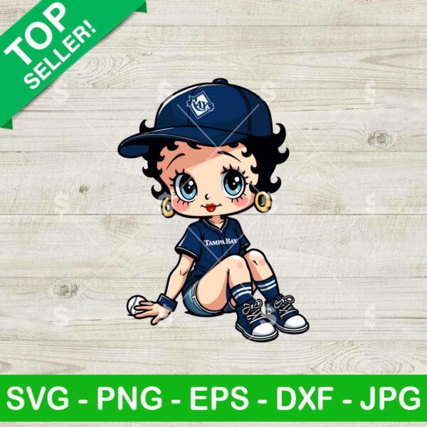 Betty Boop Tampa Bay Rays Baseball Team SVG