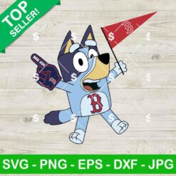 Bluey Boston Red Sox Baseball MLB SVG