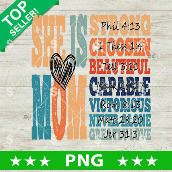 Boho Floral Mama She Is Mom PNG